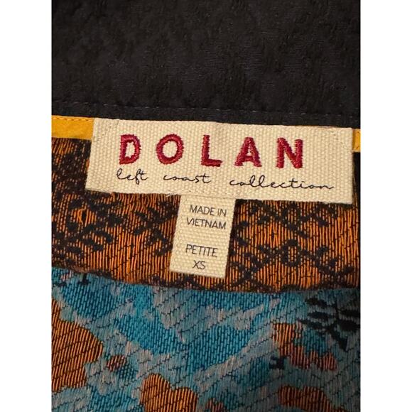 Dolan Left Coast Collection Skirt Womens Petite XS Navy Multi Jacquard Floral - Picture 8 of 11